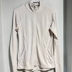 Athleta Cream Minimalist Athletic Jacket